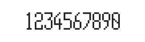 5×11数字点阵字体 ddN511AB1371