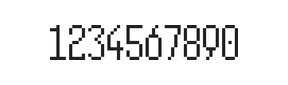 5×11数字点阵字体 ddN511AB1375