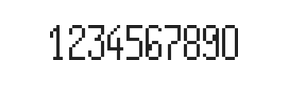 5×11数字点阵字体 ddN511AB1376
