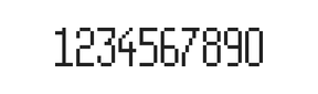 5×11数字点阵字体 ddN511AB1379