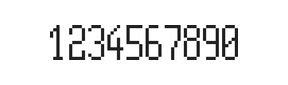 5×11数字点阵字体 ddN511AB1380