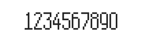 5×11数字点阵字体 ddN511AB1387
