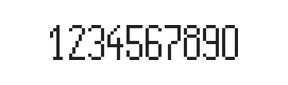 5×11数字点阵字体 ddN511AB1390