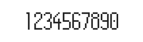 5×11数字点阵字体 ddN511AB1393