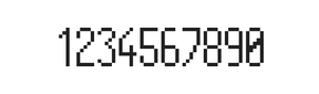 5×11数字点阵字体 ddN511AB1396