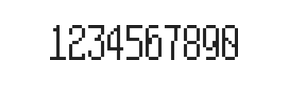 5×11数字点阵字体 ddN511AB1397