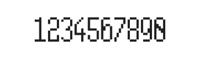 5×11数字点阵字体 ddN511AB1403