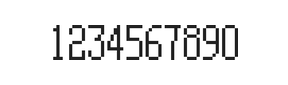 5×11数字点阵字体 ddN511AB1405