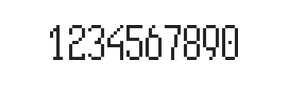 5×11数字点阵字体 ddN511AB1406