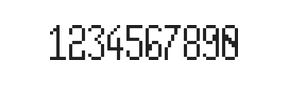 5×11数字点阵字体 ddN511AB1410