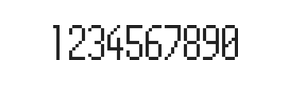 5×11数字点阵字体 ddN511AB1412