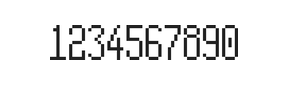 5×11数字点阵字体 ddN511AB1420