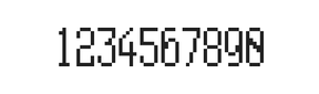 5×11数字点阵字体 ddN511AB1424