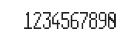 5×11数字点阵字体 ddN511AB1430