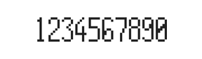 5×11数字点阵字体 ddN511AB1433