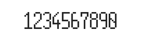 5×11数字点阵字体 ddN511AB1436