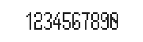 5×11数字点阵字体 ddN511AB1448