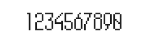 5×11数字点阵字体 ddN511AB1454