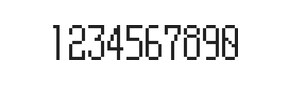 5×11数字点阵字体 ddN511AB1458