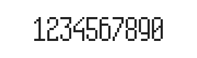 5×11数字点阵字体 ddN511AB1459