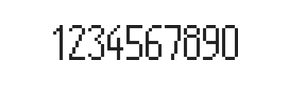 5×11数字点阵字体 ddN511AB1466