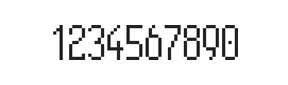 5×11数字点阵字体 ddN511AB1468