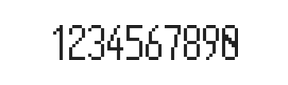 5×11数字点阵字体 ddN511AB1470