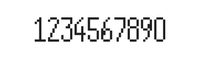5×11数字点阵字体 ddN511AB1473