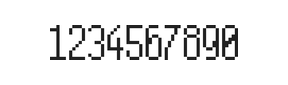5×11数字点阵字体 ddN511AB1474