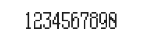 5×11数字点阵字体 ddN511AB1480