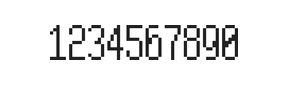 5×11数字点阵字体 ddN511AB1482