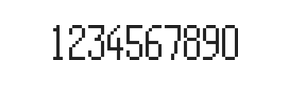 5×11数字点阵字体 ddN511AB1484