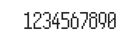 5×11数字点阵字体 ddN511AB1486