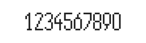 5×11数字点阵字体 ddN511AB1487