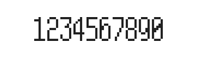 5×11数字点阵字体 ddN511AB1489
