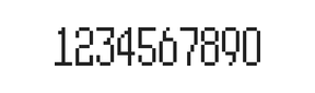 5×11数字点阵字体 ddN511AB1490