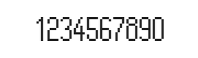 5×11数字点阵字体 ddN511AB1493