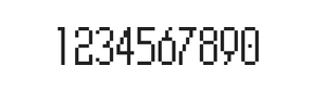 5×11数字点阵字体 ddN511AB1499