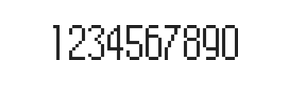 5×11数字点阵字体 ddN511AB1501
