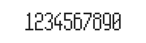 5×11数字点阵字体 ddN511AB1503
