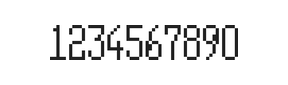 5×11数字点阵字体 ddN511AB1513