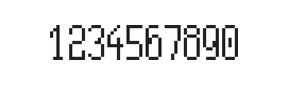 5×11数字点阵字体 ddN511AB1514