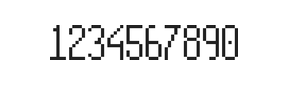 5×11数字点阵字体 ddN511AB1518