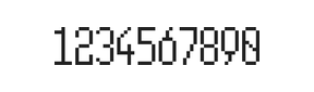 5×11数字点阵字体 ddN511AB1520