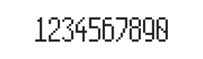5×11数字点阵字体 ddN511AB1523
