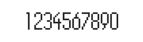 5×11数字点阵字体 ddN511AB1530