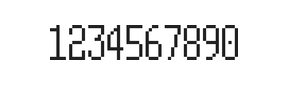 5×11数字点阵字体 ddN511AB1531