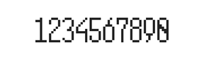 5×11数字点阵字体 ddN511AB1537