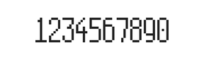 5×11数字点阵字体 ddN511AB1539