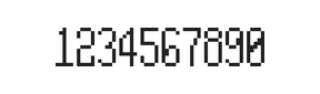 5×11数字点阵字体 ddN511AB1547